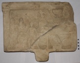 плита со сценой погребального пира мрамор, вторая четверть первой половины IV в. до н.э.
