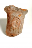 фрагмент ручки амфоры с  клеймом с изображением  Гермеса. глина, IV в. до н.э.
