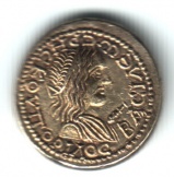 Монета статер Рискупорида III. 215г н.э. Боспорское царство. Бюст царя Рискупорида III. Рядом палица.