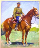 Красный кавалерист. х.м.,1920-1930-е гг.