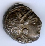 Монета тетрадрахма. Аттика. Афины. 490 г. до н.э.