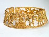 шейное украшение золото, бирюза,  конец I – начало  II в. н.э.

