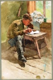 Письмо  домой. х.м.,1915-1916 гг.