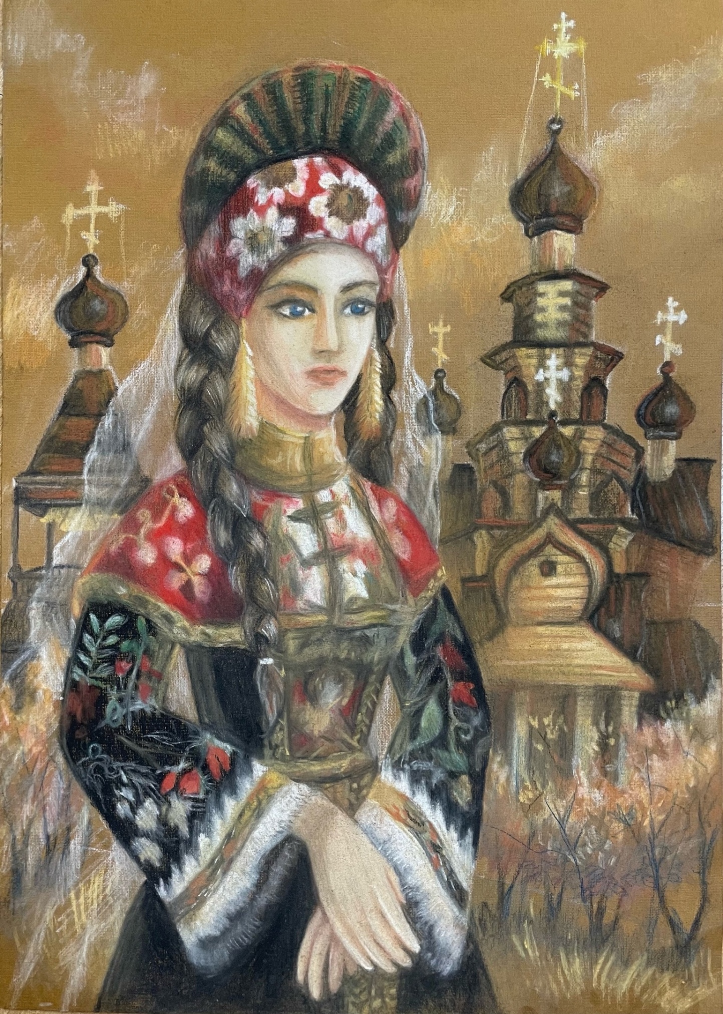 Царица, пастель, СИБАРСКОВА КСЕНИЯ, 16 лет, г.Санкт-Петербург