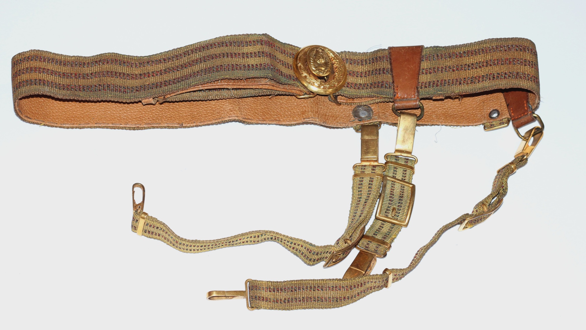 Пояс генеральский к парадно-выходной униформе образца 1945 года, принадлежал генерал-майору Котенко С.М. СССР. 1940-1950-е годы